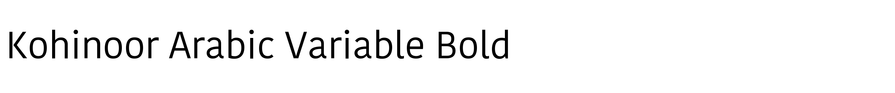 Kohinoor Arabic Variable Bold